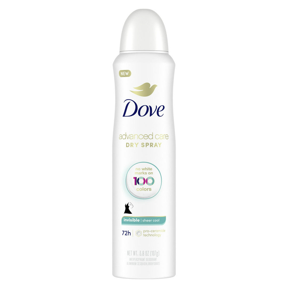 Dove Beauty Sheer Cool 48 Hour Invisible Antiperspirant And Deodorant Dry Spray, 3.8 Oz